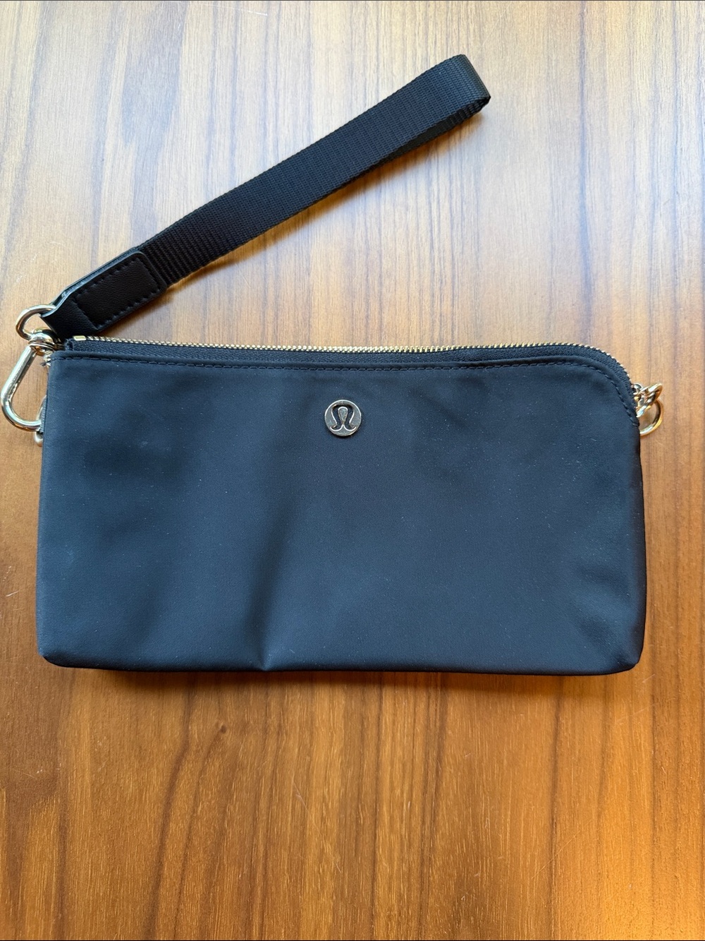 lululemon athletica Black Wristlet Travel Pouch with Strap